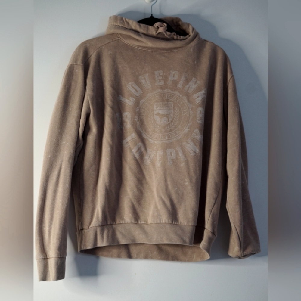 Pink Victoria secret sweatshirt medium vintage wash effect